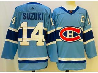 Adidas Montreal Canadiens 14 Nick Suzuki Ice Hockey Jersey shallow Blue