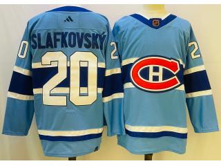 Adidas Montreal Canadiens 20 Juraj Slafkovsky Ice Hockey Jersey shallow Blue
