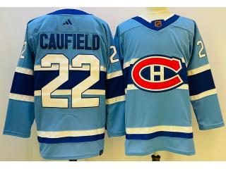 Adidas Montreal Canadiens 22 Cole Caufield Ice Hockey Jersey shallow Blue