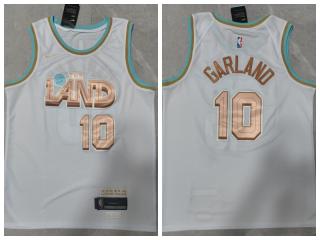 Nike Cleveland Cavaliers 10 Darius Garland Basketball Jersey White City Edition