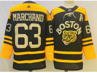 Adidas Boston Bruins 63 Brad Marchand Ice Hockey Jersey Black