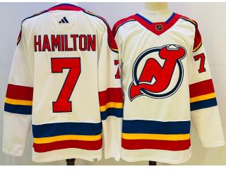Adidas New Jersey Devils 7 Dougie Hamilton Ice Hockey Jersey White