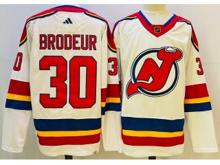 Adidas New Jersey Devils 30 Martin Brodeur Ice Hockey Jersey White