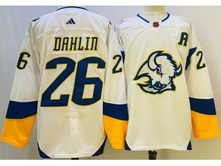 Adidas Buffalo Sabres 26 Rasmus Dahlin Ice Hockey Jersey White