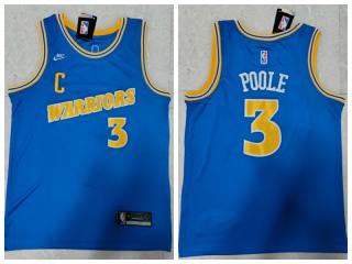 Nike Golden State Warrior 3 Jordan Poole Basketball Jersey Blue