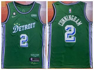 Nike Detroit Pistons 2 Cade Cunningham Basketball Jersey Green