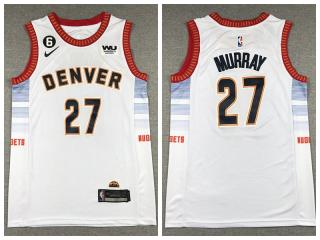 Nike Denver Nuggets 27 Jamal Murray Basketball Jersey White City Edition
