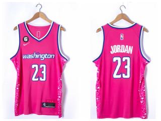Nike Washington Wizards 23 Michael Jordan Basketball Jersey Pink City Edition