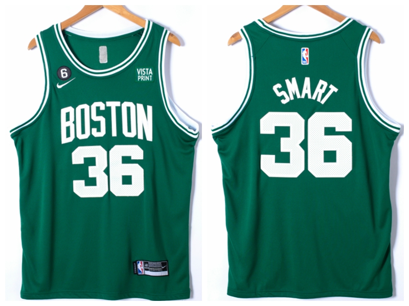 Nike Boston Celtics 36 Marcus Smart Basketball Jersey Green 