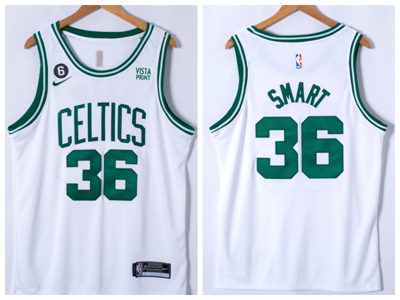 Nike Boston Celtics 36 Marcus Smart Basketball Jersey White