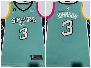 Nike San Antonio Spurs 3 Keldon Johnson Basketball Jersey Green City Edition