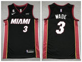 Nike Miami Heat 3 Dwyane Wade Basketball Jersey Black Diamond Edition