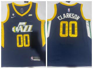 Nike Utah Jazz 00 Jordan Clarkson Basketball Jersey Navy Blue