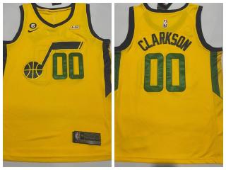 Nike Utah Jazz 00 Jordan Clarkson Basketball Jersey Yellow