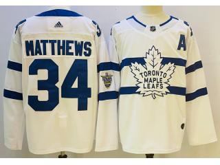 Adidas Classic Toronto Maple Leafs 34 Auston Matthews Ice Hockey Jersey White
