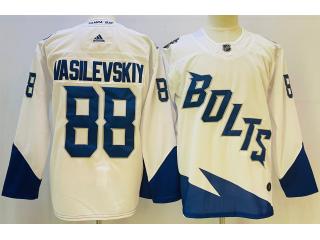 Adidas Tampa Bay Lightning 88 Andrei Vasilevskiy Ice Hockey Jersey White