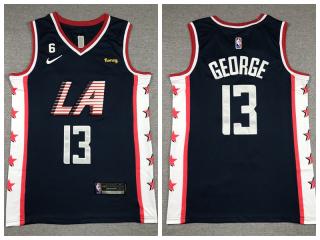 Nike L.A. Clippers 13 Paul George Basketball Jersey black
