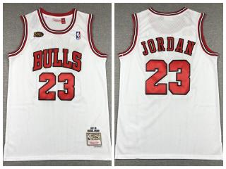 Chicago Bulls 23 Michael Jordan Basketball Jersey White Final version