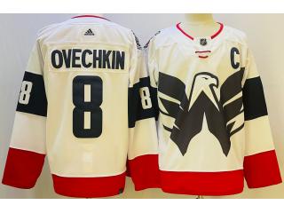 Adidas Washington Capitals 8 Alex Ovechkin Ice Hockey Jersey White