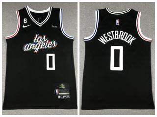 Nike L.A. Clippers 0 Russell Westbrook Basketball Jersey black City Edition