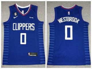 Nike L.A. Clippers 0 Russell Westbrook Basketball Jersey Blue