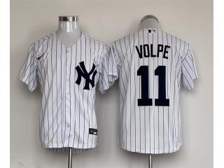 Nke New York Yankees 11 Anthony Volpe Baseball Jersey White