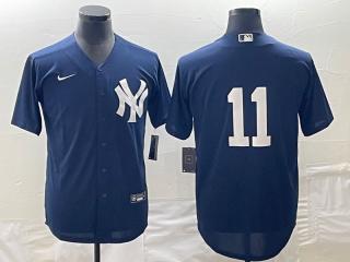 Nke New York Yankees 11 Anthony Volpe Baseball Jersey Navy Blue