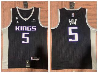 Nike Sacramento Kings 5 DeAaron Fox Basketball Jersey Black