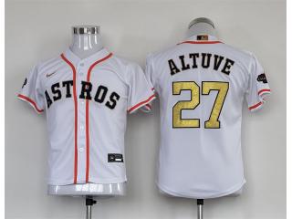 Youth Nike Houston Astros 27 Jose Altuve Flexbase Baseball Jersey White