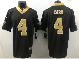 New Orleans Saints 4 Derek Carr Football Jersey Legend Black