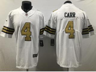 New Orleans Saints 4 Derek Carr Football Jersey Legend White