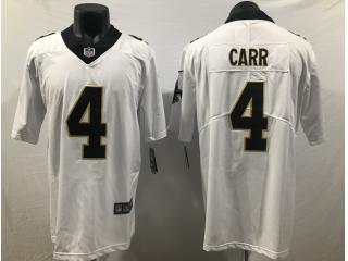 New Orleans Saints 4 Derek Carr Football Jersey Legend White