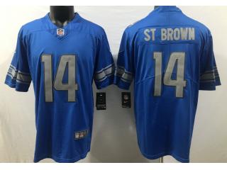 Detroit Lions 14 Amon-Ra St. Brown Football Jersey Legend Blue