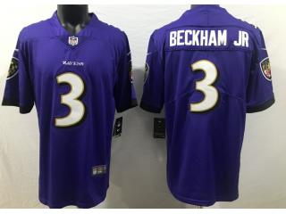 Baltimore Ravens 3 Odell Beckham Jr Football Jersey Limited Purple