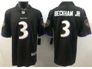Baltimore Ravens 3 Odell Beckham Jr Football Jersey Limited Black