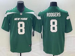 New York Jets 8 Aaron Rodgers Football Jersey Legend Green