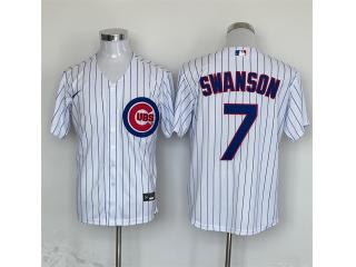 Nike Chicago Cubs 7 Dansby Swanson Baseball Jersey White