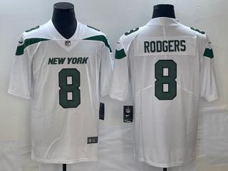 New York Jets 8 Aaron Rodgers Football Jersey Legend White