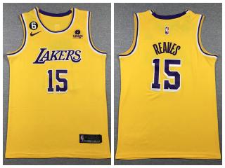 Nike Los Angeles Lakers 15  Austin Reaves Basketball Jersey Yellow