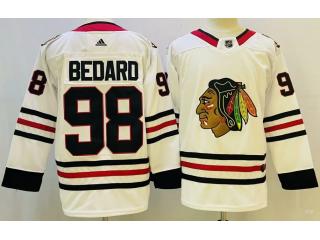 Adidas Chicago Blackhawks 98 Connor Bedard Ice Hockey Jersey White