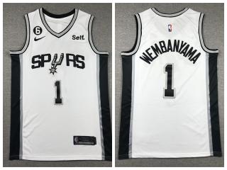 Nike San Antonio Spurs 1 Victor Wembanyama Basketball Jersey White