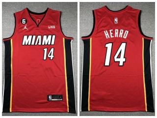 Nike Miami Heat 14 Tyler Herro Basketball Jersey Red