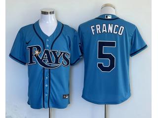 Nike Tampa Bay Rays 5 Wander Franco Baseball Jersey light blue