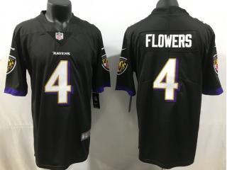 Baltimore Ravens 4 Zay Flowers Football Jersey Limited Black