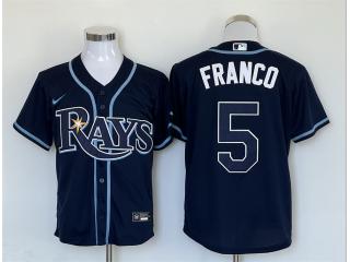 Nike Tampa Bay Rays 5 Wander Franco Baseball Jersey Navy blue