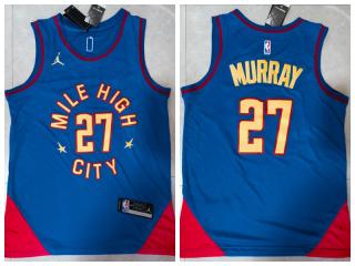 Nike Denver Nuggets 27 Jamal Murray Basketball Jersey Blue