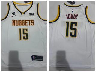 Nike Denver Nuggets 15 Nikola Jokić Basketball Jersey White