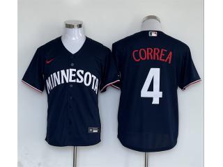 NIke Minnesota Twins 4 Carlos Correa Baseball Jersey Navy Blue