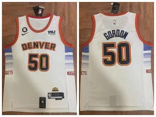 Nike Denver Nuggets 50 Aaron Gordon Basketball Jersey White