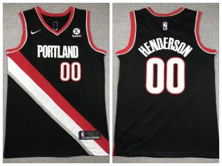 Nike Portland Trail Blaze 00 Scoot Henderson Basketball Jersey Black